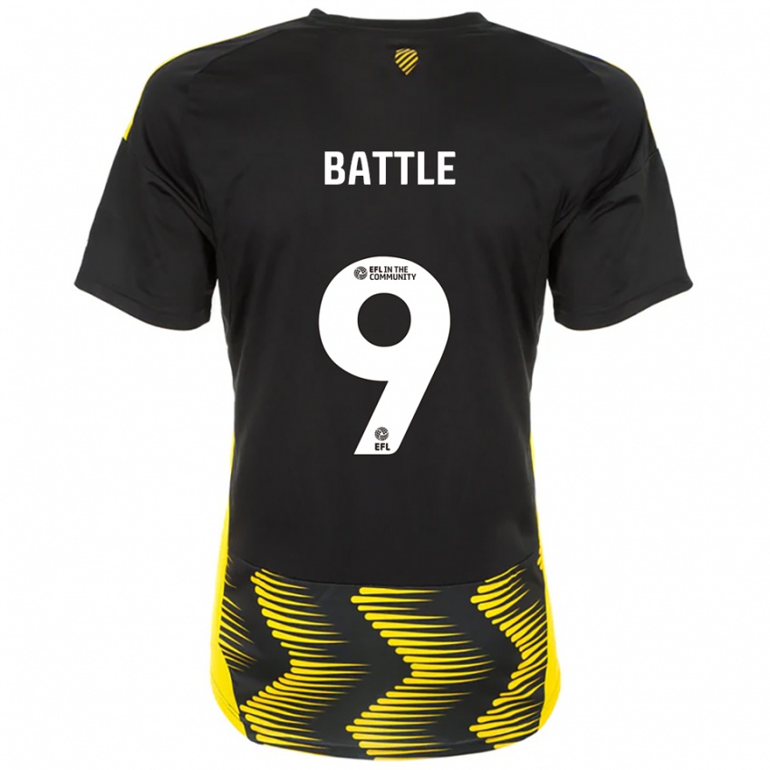 ילדים Jess Battle #9 שחור צהוב הרחק ג'רזי 2025/26 חולצה קצרה