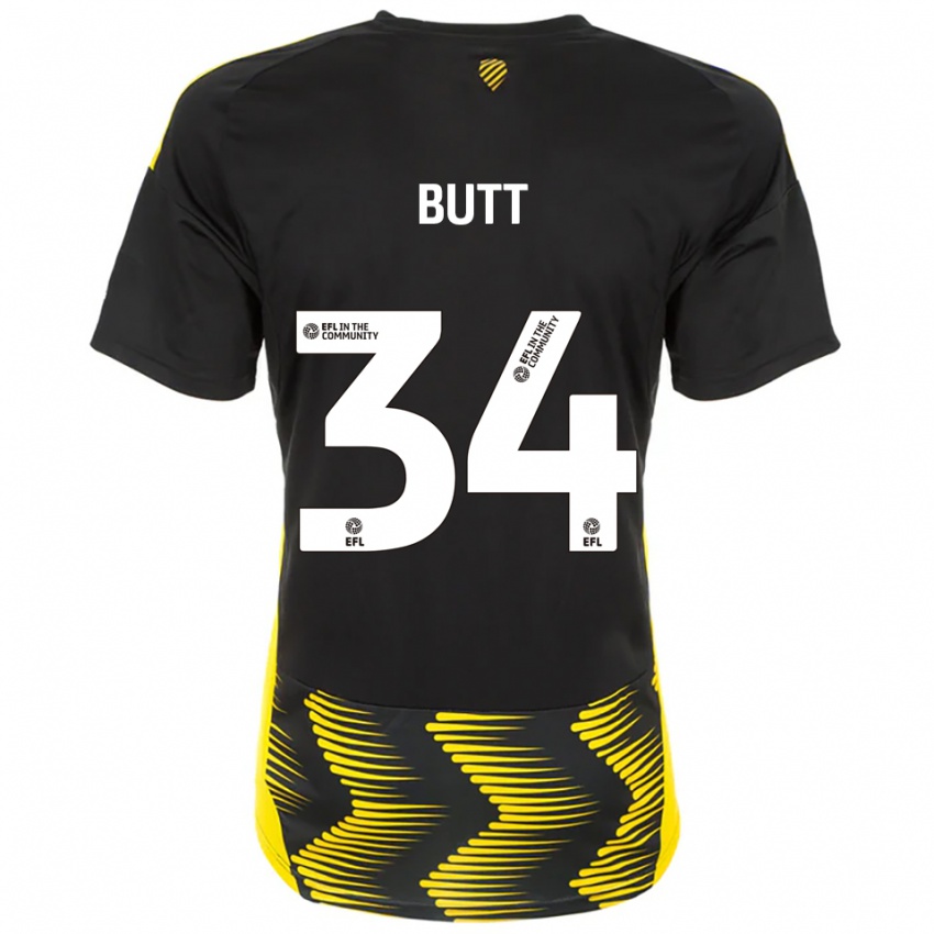 ילדים רובן באט #34 שחור צהוב הרחק ג'רזי 2025/26 חולצה קצרה