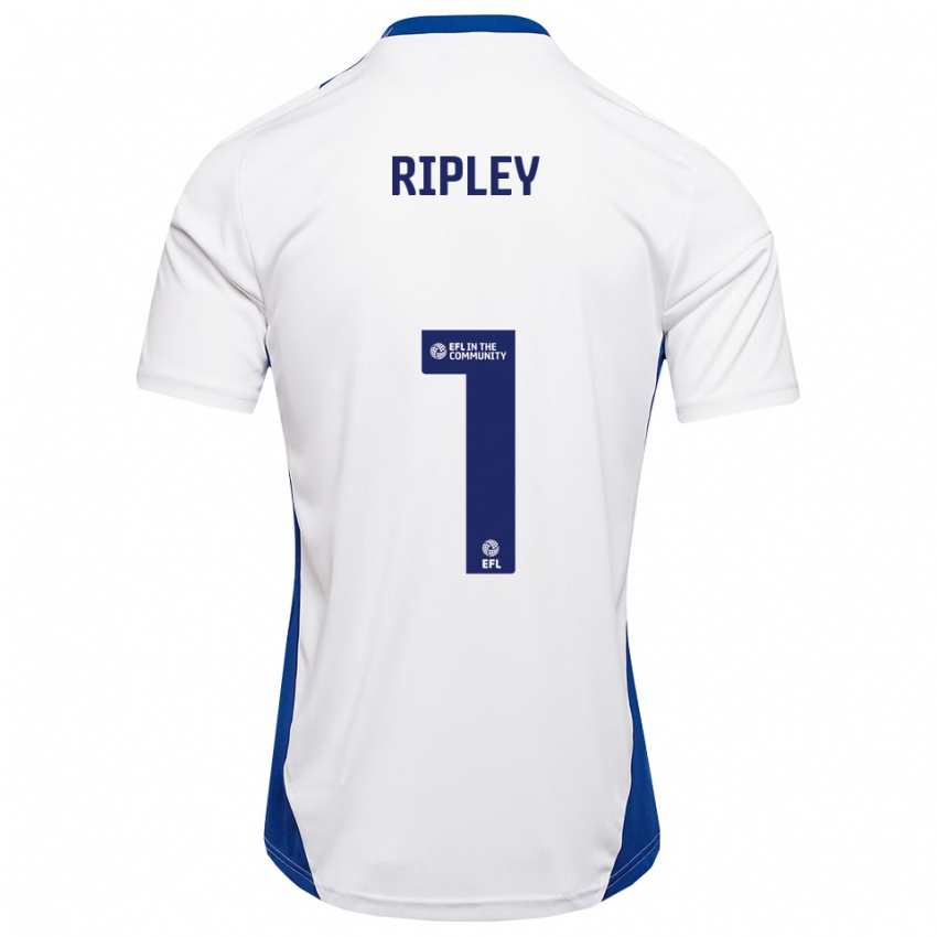 ילדים קונור ריפלי #1 לבן כחול הרחק ג'רזי 2025/26 חולצה קצרה