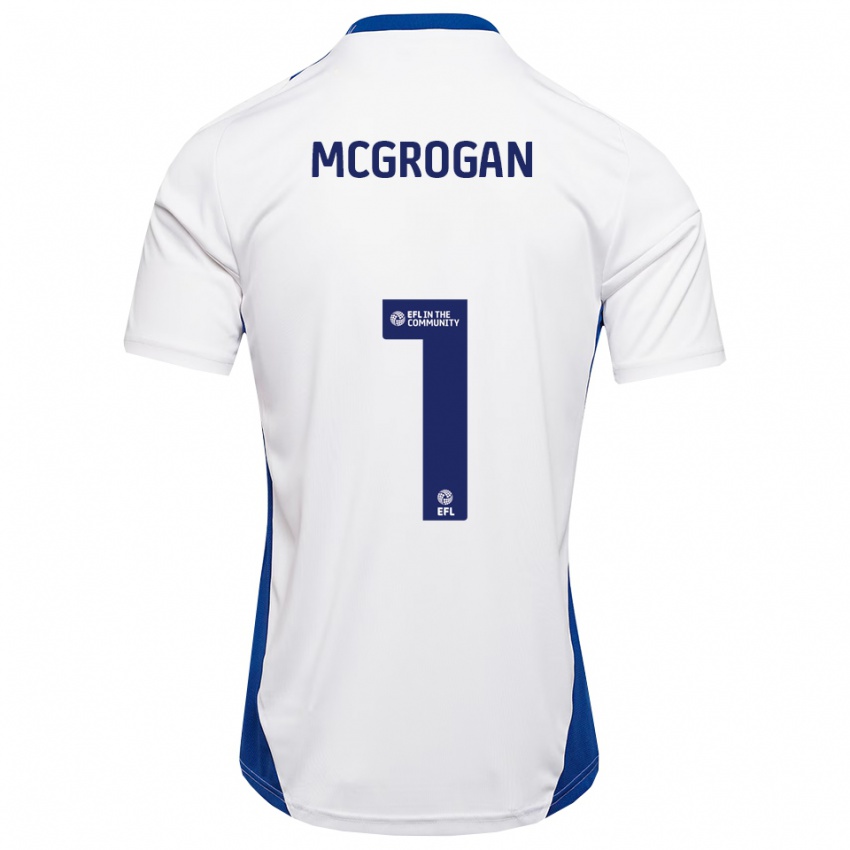 ילדים אמילי מקגרוגאן #1 לבן כחול הרחק ג'רזי 2025/26 חולצה קצרה