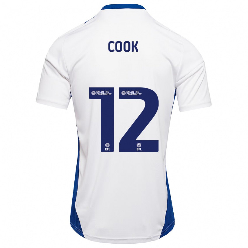 ילדים Izzy Cook #12 לבן כחול הרחק ג'רזי 2025/26 חולצה קצרה