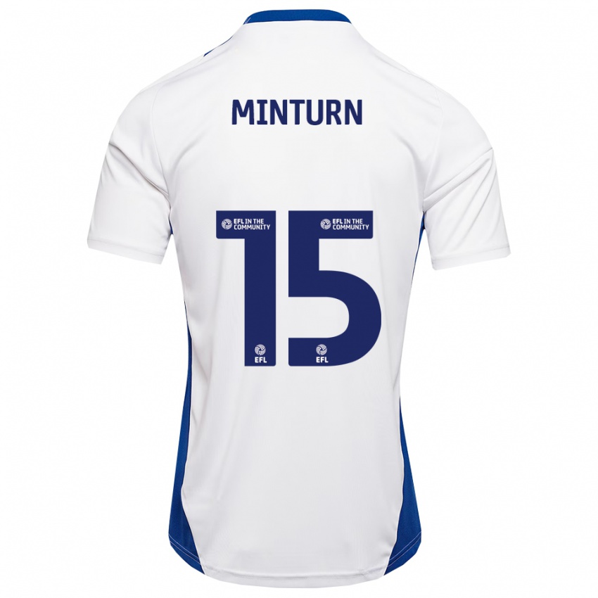 ילדים הריסון מינטורן #15 לבן כחול הרחק ג'רזי 2025/26 חולצה קצרה