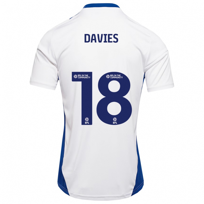 ילדים Libby Davies #18 לבן כחול הרחק ג'רזי 2025/26 חולצה קצרה