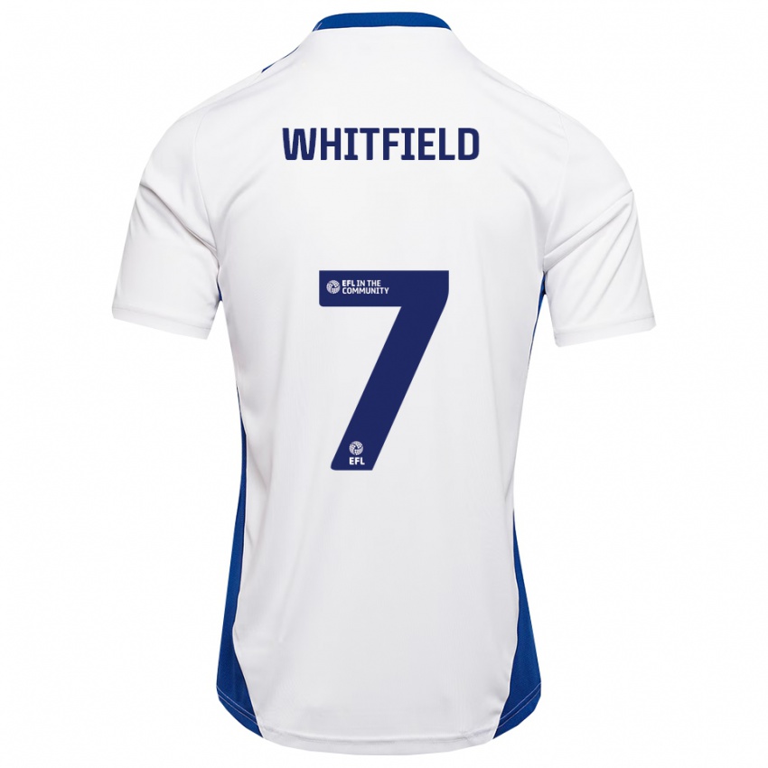 ילדים Max Whitfield #7 לבן כחול הרחק ג'רזי 2025/26 חולצה קצרה