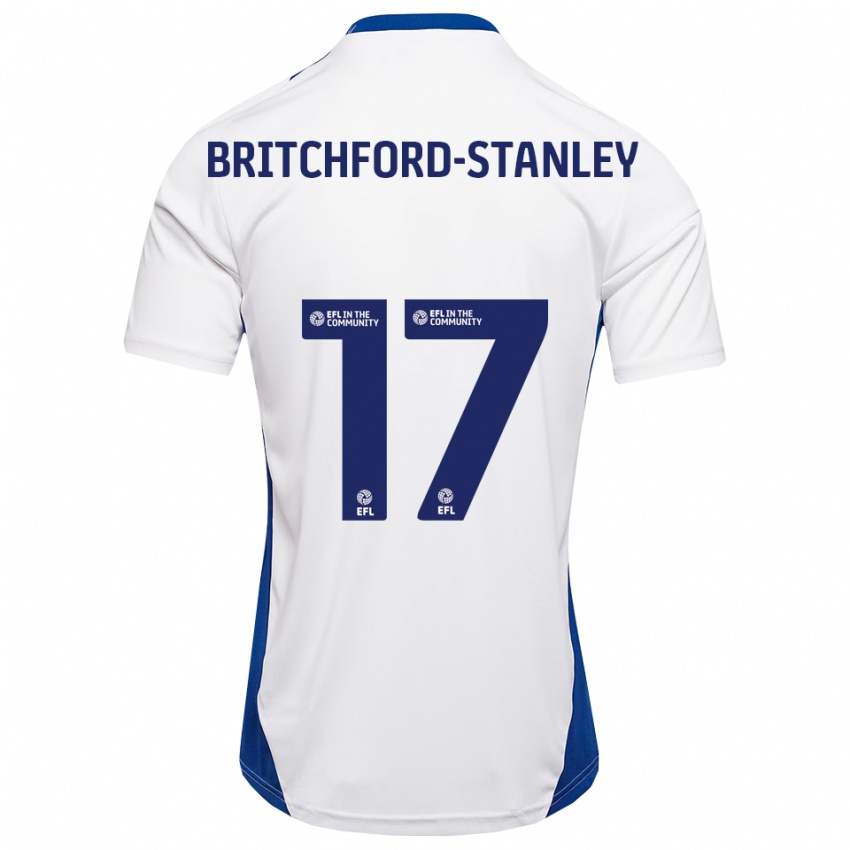 ילדים קונור בריצ׳פורד-סטנלי #17 לבן כחול הרחק ג'רזי 2025/26 חולצה קצרה
