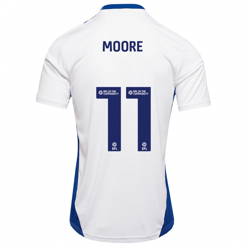 ילדים Thomas Moore #11 לבן כחול הרחק ג'רזי 2025/26 חולצה קצרה