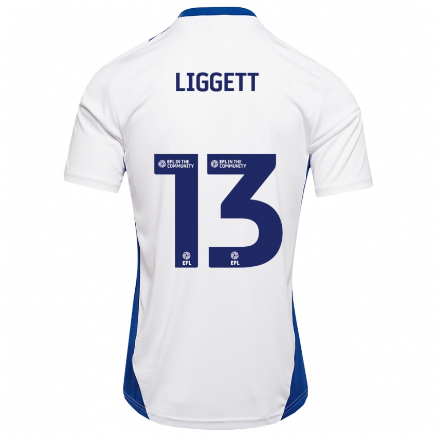 ילדים Lacy Liggett #13 לבן כחול הרחק ג'רזי 2025/26 חולצה קצרה