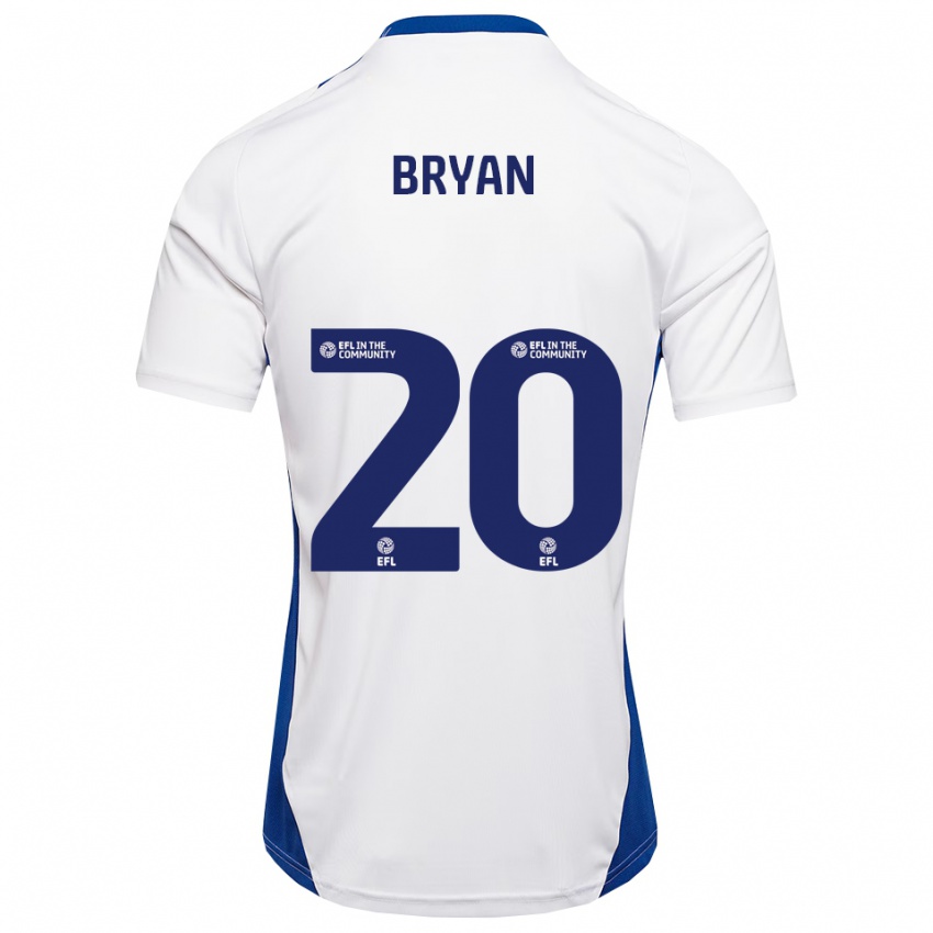 ילדים Joshua Bryan #20 לבן כחול הרחק ג'רזי 2025/26 חולצה קצרה