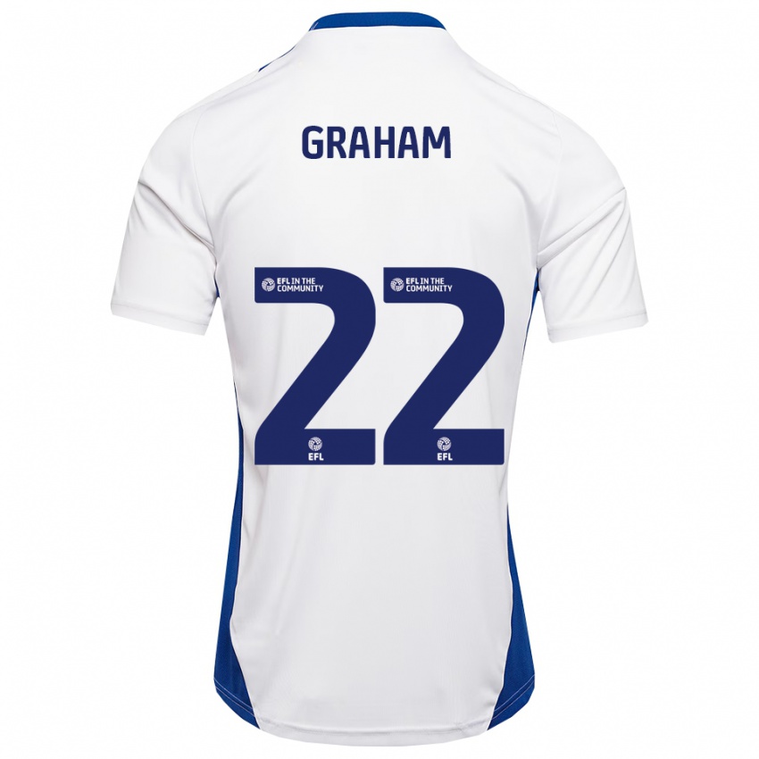 ילדים Jess Graham #22 לבן כחול הרחק ג'רזי 2025/26 חולצה קצרה