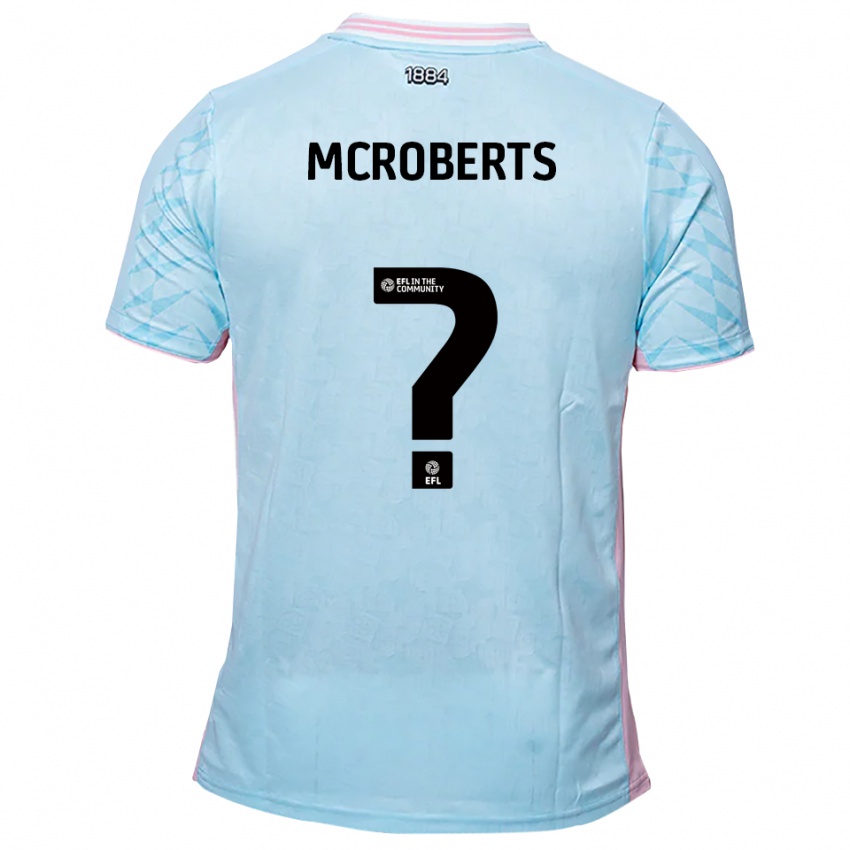 ילדים Keris Mcroberts #0 תכלת ורוד הרחק ג'רזי 2025/26 חולצה קצרה