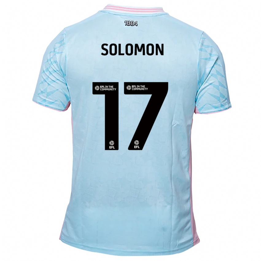 ילדים סול סולומון #17 תכלת ורוד הרחק ג'רזי 2025/26 חולצה קצרה