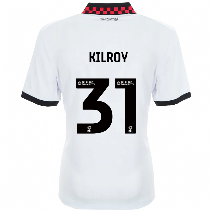 ילדים ינסון מיכאל קילרוי #31 לבן שחור הרחק ג'רזי 2025/26 חולצה קצרה