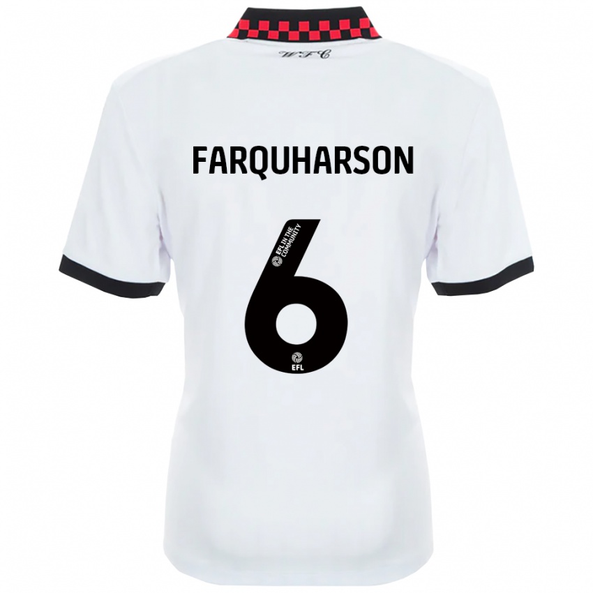 ילדים פריסטלי פרקוורסון #6 לבן שחור הרחק ג'רזי 2025/26 חולצה קצרה