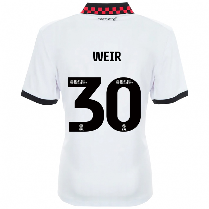 ילדים איוון וייר #30 לבן שחור הרחק ג'רזי 2025/26 חולצה קצרה