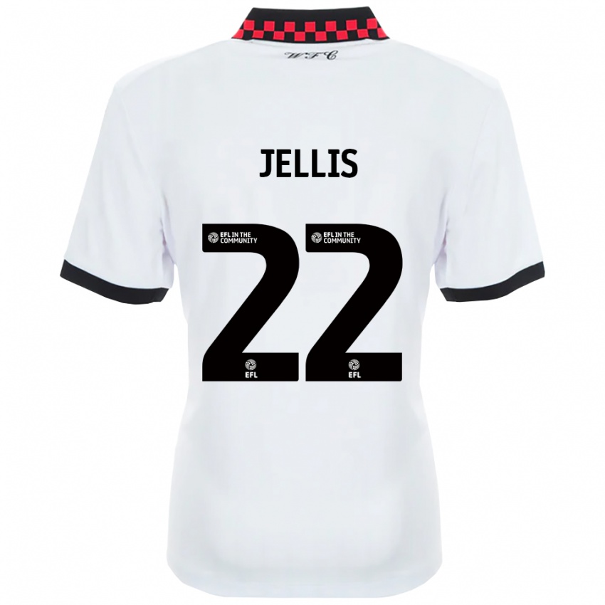 ילדים ג׳יימי ג׳ליס #22 לבן שחור הרחק ג'רזי 2025/26 חולצה קצרה