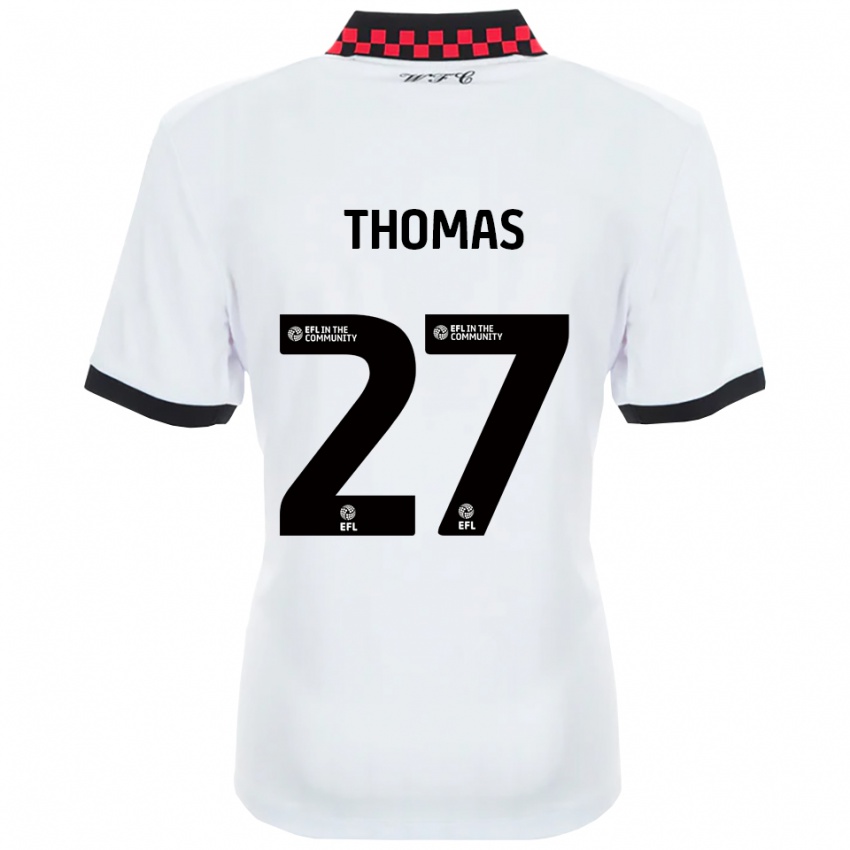 ילדים Dylan Thomas #27 לבן שחור הרחק ג'רזי 2025/26 חולצה קצרה