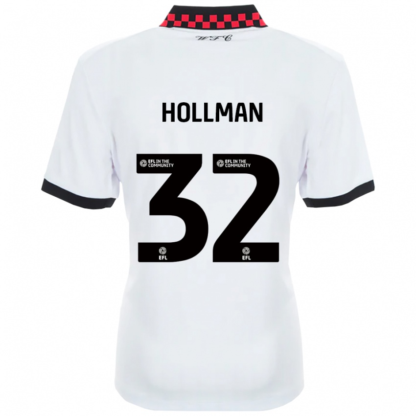 ילדים ג'ייק הולמן #32 לבן שחור הרחק ג'רזי 2025/26 חולצה קצרה