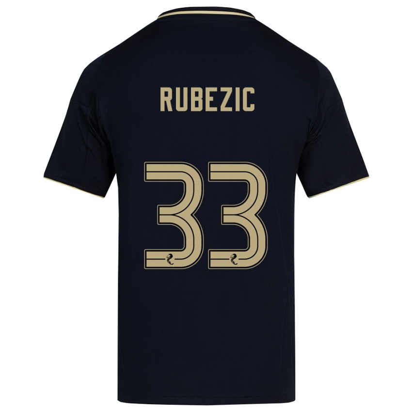 ילדים סלובודן רובזיץ' #33 כחול נייבי זהב הרחק ג'רזי 2025/26 חולצה קצרה