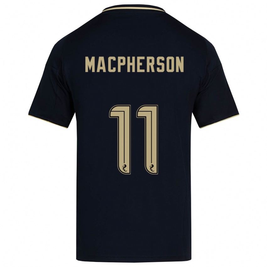 ילדים Keira Macpherson #11 כחול נייבי זהב הרחק ג'רזי 2025/26 חולצה קצרה