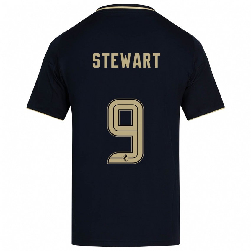 ילדים האנה סטיוארט #9 כחול נייבי זהב הרחק ג'רזי 2025/26 חולצה קצרה