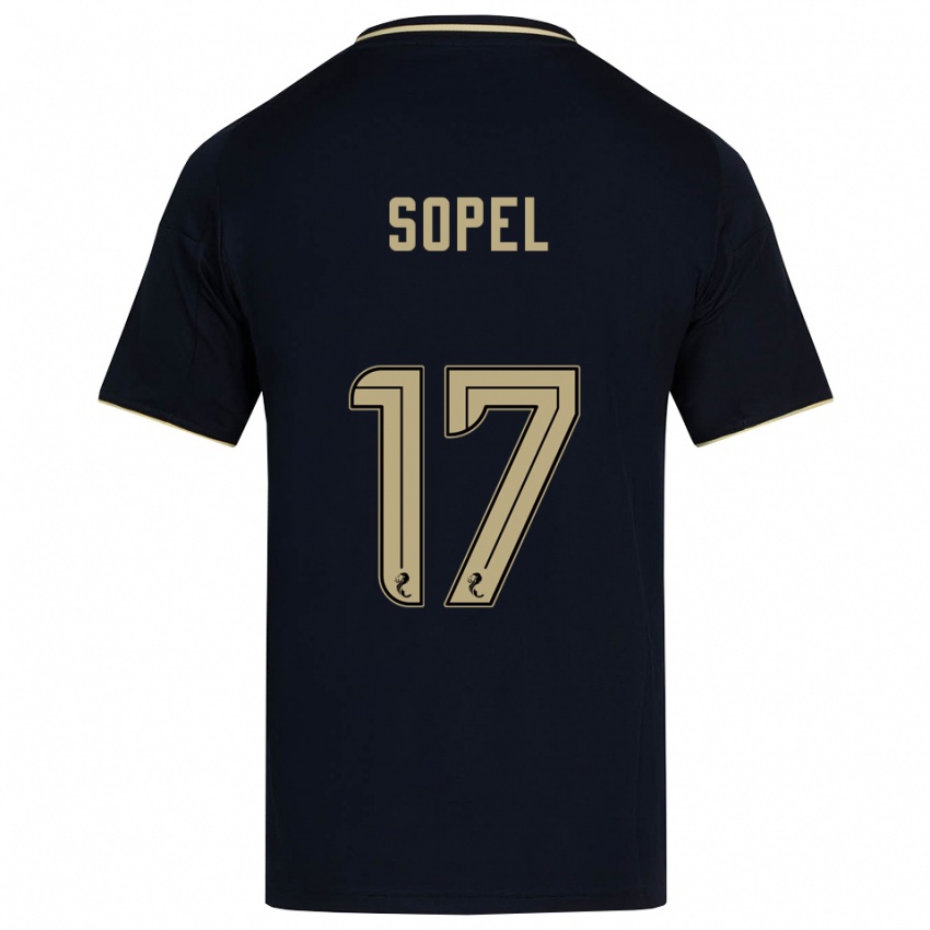 ילדים נדיה סופל #17 כחול נייבי זהב הרחק ג'רזי 2025/26 חולצה קצרה