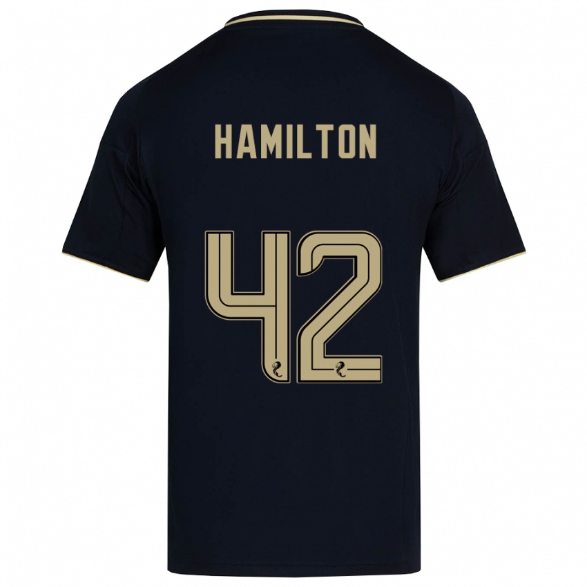 ילדים ברנדן המילטון #42 כחול נייבי זהב הרחק ג'רזי 2025/26 חולצה קצרה