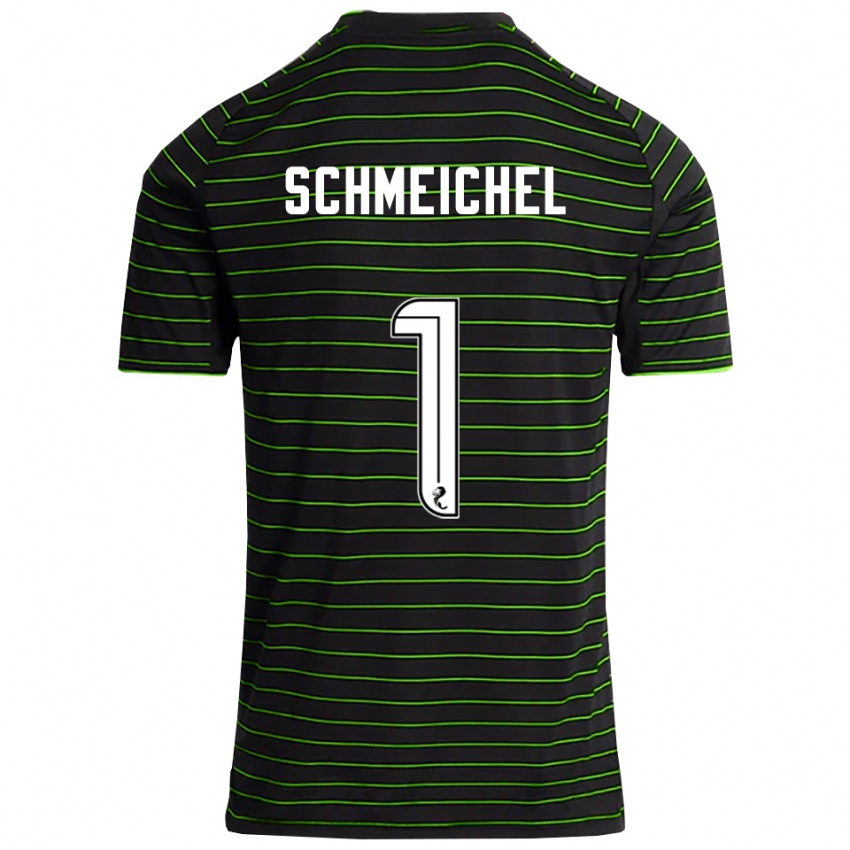 ילדים קספר שמייכל #1 שחור ירוק הרחק ג'רזי 2025/26 חולצה קצרה