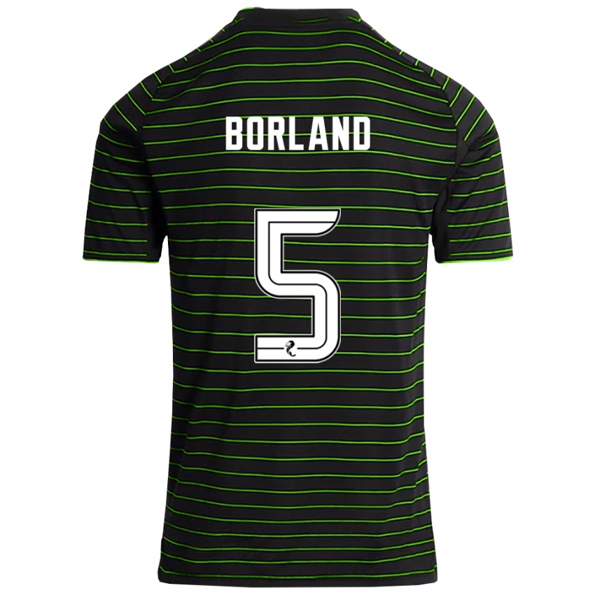 ילדים היידן בורלנד #5 שחור ירוק הרחק ג'רזי 2025/26 חולצה קצרה