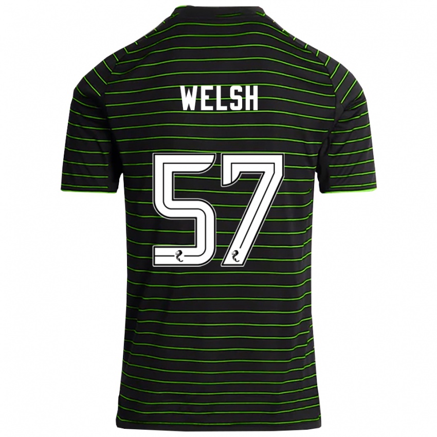 ילדים סטיבן ולש #57 שחור ירוק הרחק ג'רזי 2025/26 חולצה קצרה