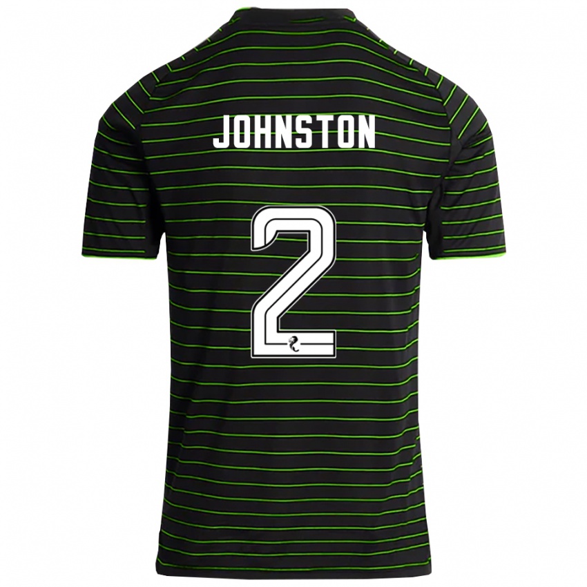 ילדים אליסטר ג'ונסטון #2 שחור ירוק הרחק ג'רזי 2025/26 חולצה קצרה