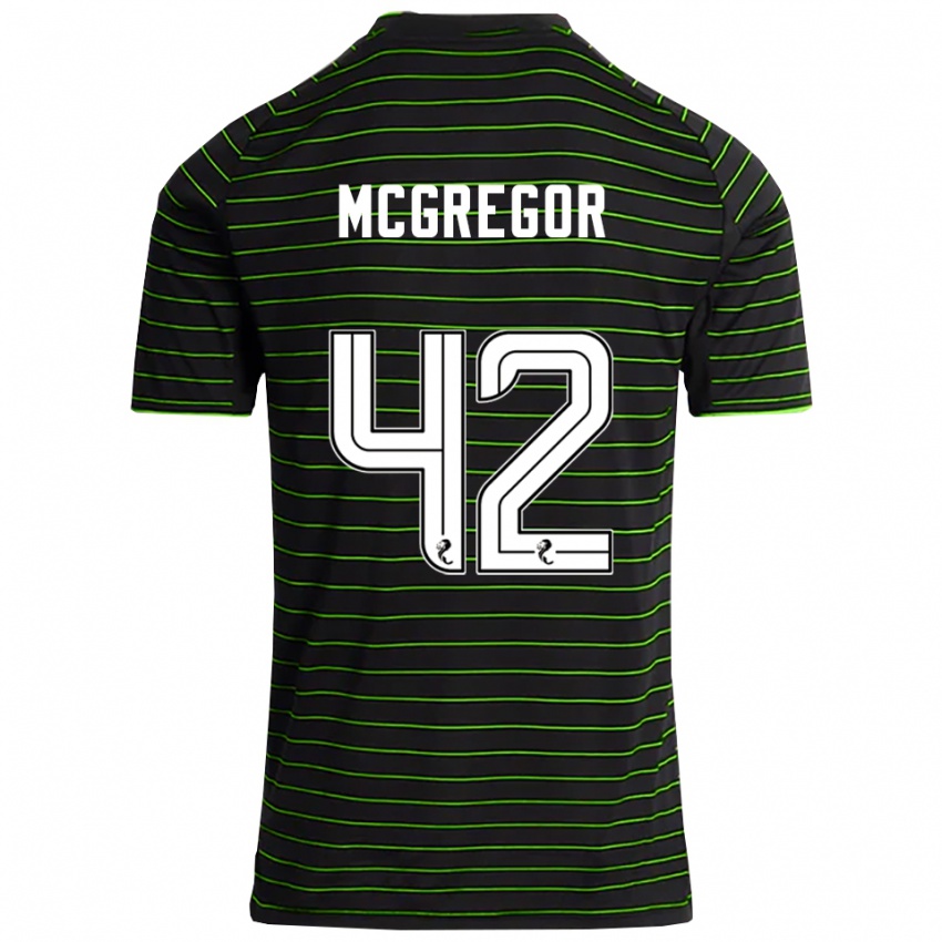 ילדים קאלום מקגרגור #42 שחור ירוק הרחק ג'רזי 2025/26 חולצה קצרה