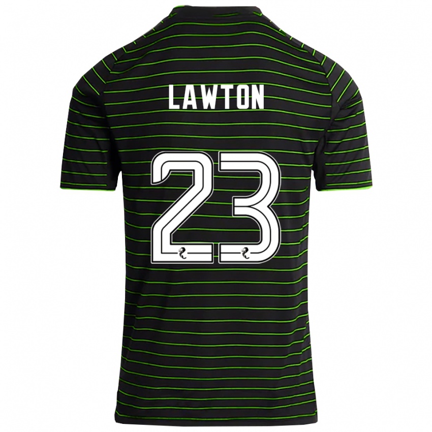 ילדים Emma Lawton #23 שחור ירוק הרחק ג'רזי 2025/26 חולצה קצרה