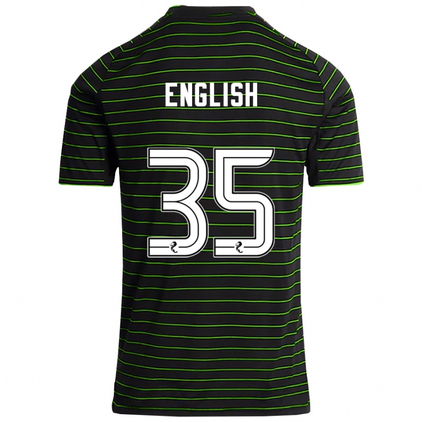 ילדים Isaac English #35 שחור ירוק הרחק ג'רזי 2025/26 חולצה קצרה
