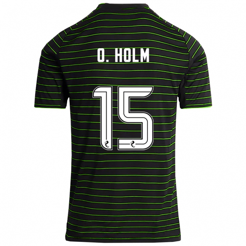 ילדים אודין הולם #15 שחור ירוק הרחק ג'רזי 2025/26 חולצה קצרה