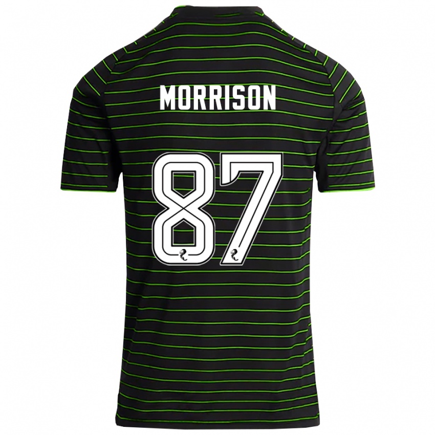 ילדים לני אגבייר #87 שחור ירוק הרחק ג'רזי 2025/26 חולצה קצרה