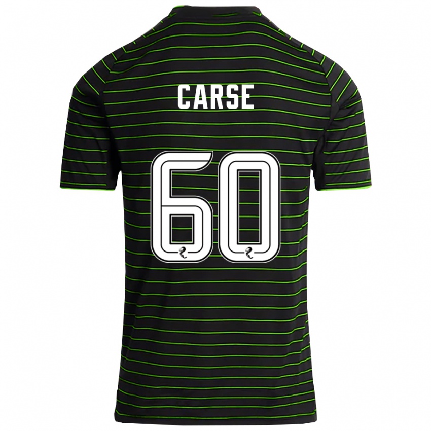 ילדים מקנזי קארס #60 שחור ירוק הרחק ג'רזי 2025/26 חולצה קצרה
