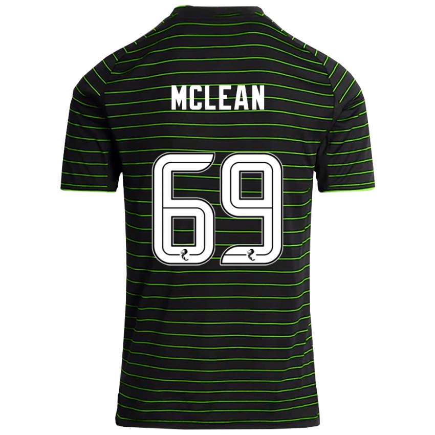 ילדים קאי מקלין #69 שחור ירוק הרחק ג'רזי 2025/26 חולצה קצרה