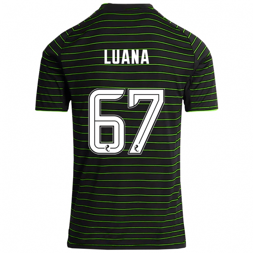 ילדים לואנה מוניוס #67 שחור ירוק הרחק ג'רזי 2025/26 חולצה קצרה