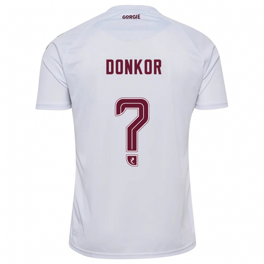 ילדים ג׳יידון דונקור #0 לבן בורדו הרחק ג'רזי 2025/26 חולצה קצרה
