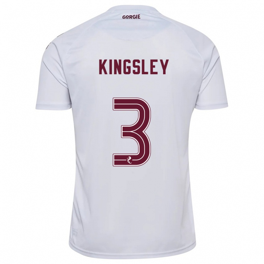 ילדים סטפן קינגסלי #3 לבן בורדו הרחק ג'רזי 2025/26 חולצה קצרה