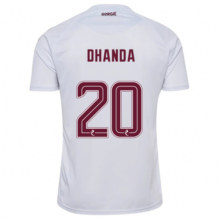 ילדים יאן דהנדה #20 לבן בורדו הרחק ג'רזי 2025/26 חולצה קצרה