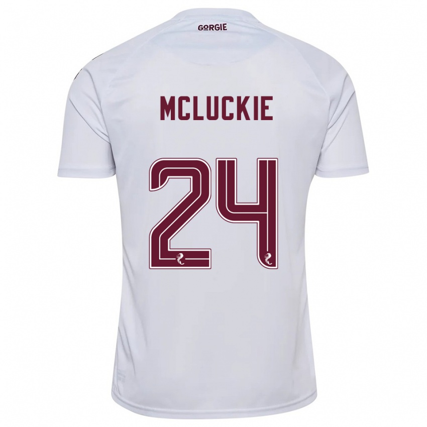 ילדים בובי מקלוקי #24 לבן בורדו הרחק ג'רזי 2025/26 חולצה קצרה