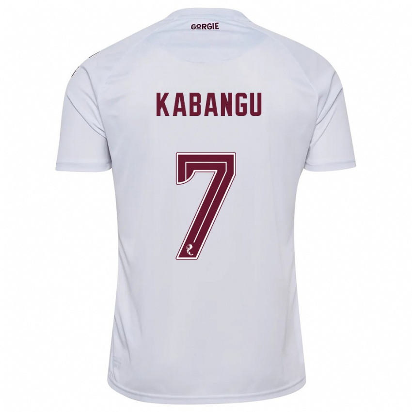ילדים אלטון קבנגו #7 לבן בורדו הרחק ג'רזי 2025/26 חולצה קצרה