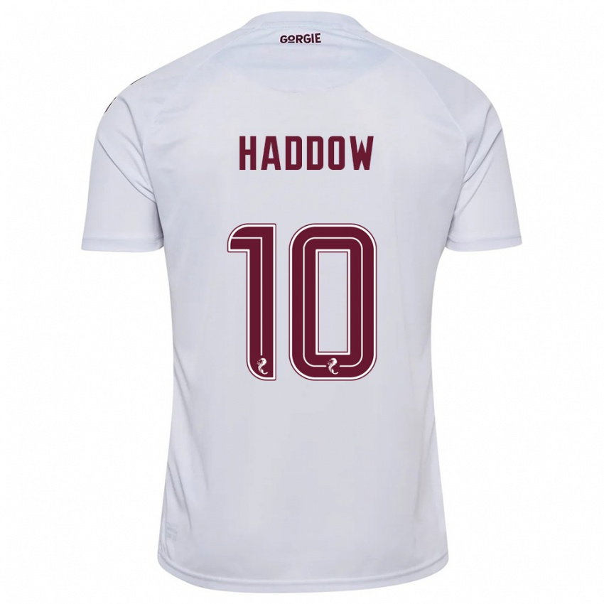 ילדים איידן הדו #10 לבן בורדו הרחק ג'רזי 2025/26 חולצה קצרה