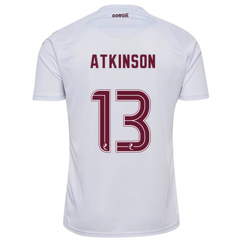 ילדים נת'ניאל אטקינסון #13 לבן בורדו הרחק ג'רזי 2025/26 חולצה קצרה ילדים נת'ניאל אטקינסון #13 לבן בורדו הרחק ג'רזי 2025/26 חולצה קצרה