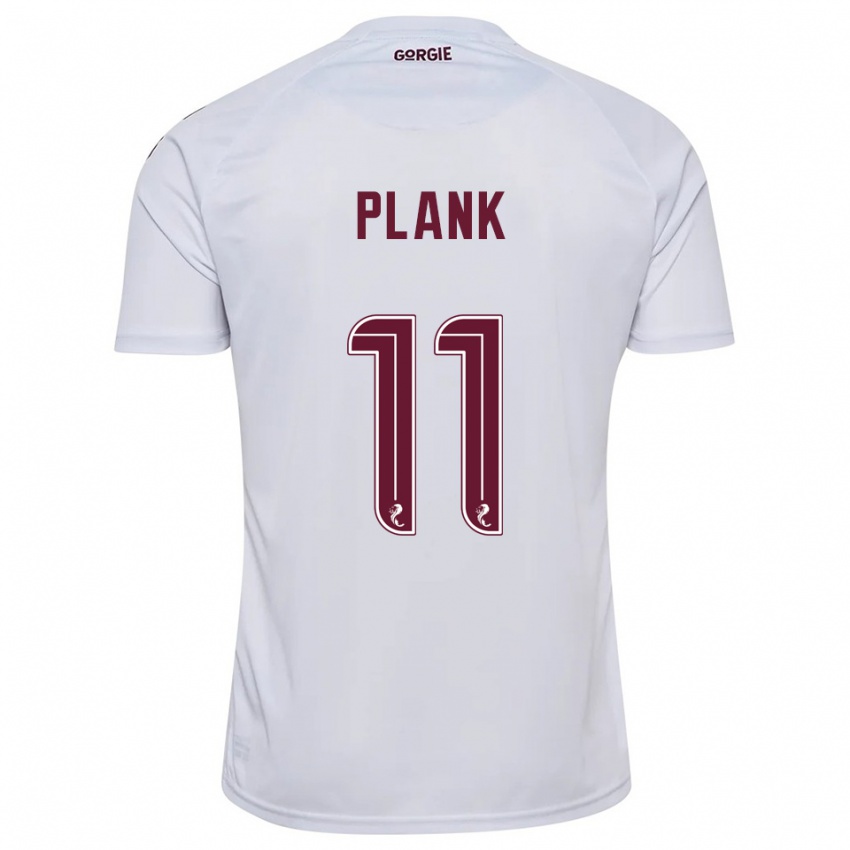 ילדים דום פלאנק #11 לבן בורדו הרחק ג'רזי 2025/26 חולצה קצרה