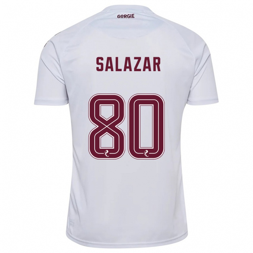 ילדים אנדרס סלזאר #80 לבן בורדו הרחק ג'רזי 2025/26 חולצה קצרה