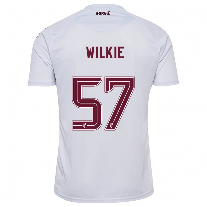 ילדים Coupar Wilkie #57 לבן בורדו הרחק ג'רזי 2025/26 חולצה קצרה