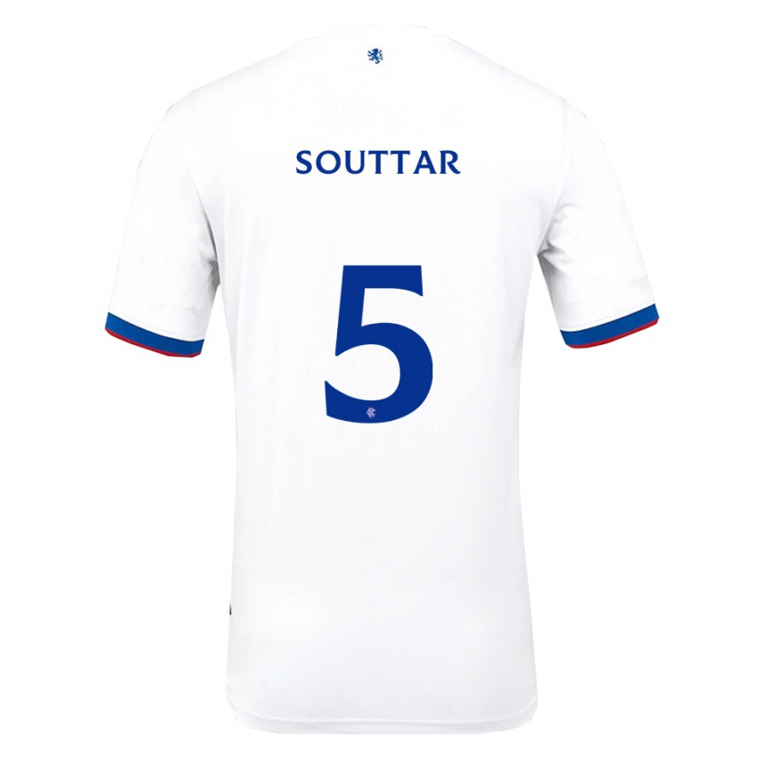 ילדים ג'ון סאוטר #5 לבן אדום כחול הרחק ג'רזי 2025/26 חולצה קצרה