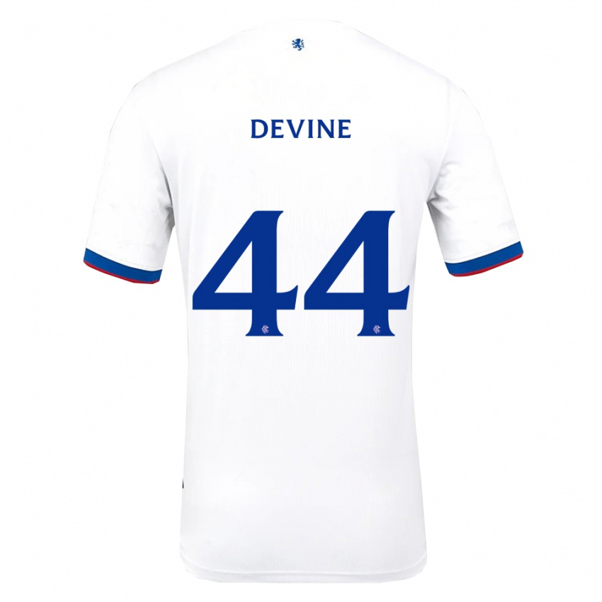 ילדים אדם דיווין #44 לבן אדום כחול הרחק ג'רזי 2025/26 חולצה קצרה